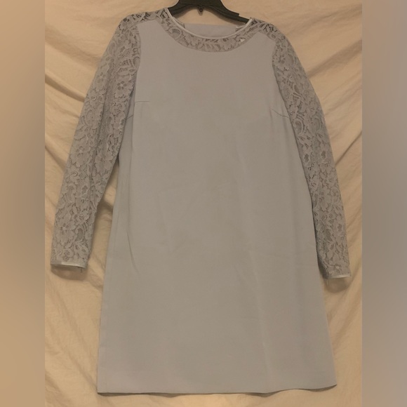 ✨⚡️💥Reiss lace sleeve zipper open exposed back shift dress Sz US 10 - Picture 8 of 14